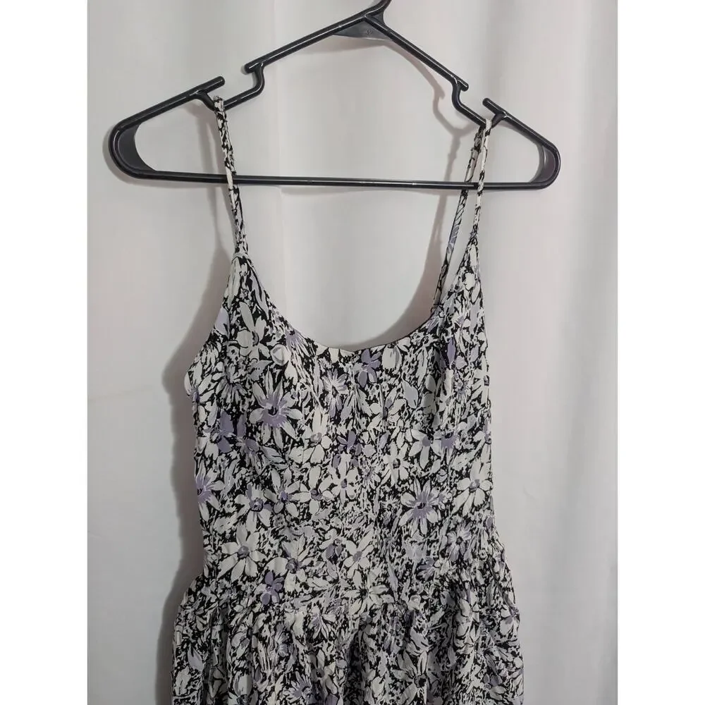 Fire Los Angeles Purple Floral Dress Medium A1 Coquette Whimsigoth Grunge Girly